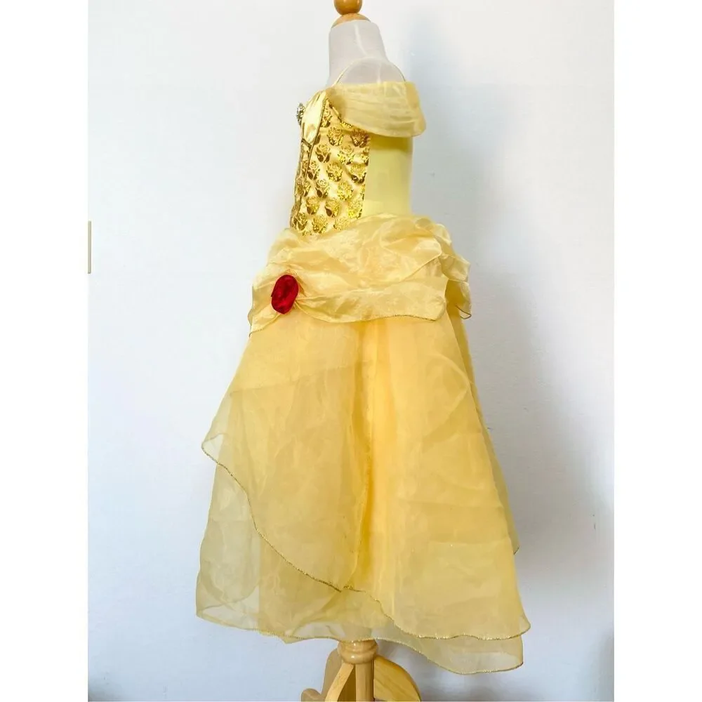 NEW Disney Store Kids Girls 7/8 Belle Costume - Picture 2 of 11